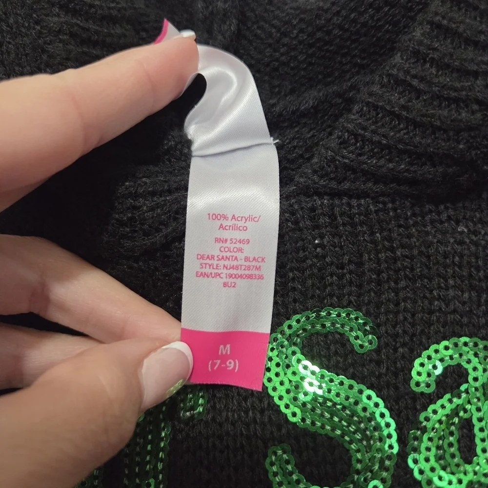 NO BOUNDARIES “Santa She Did It” Christmas Sweater Medium - Picture 4 of 8